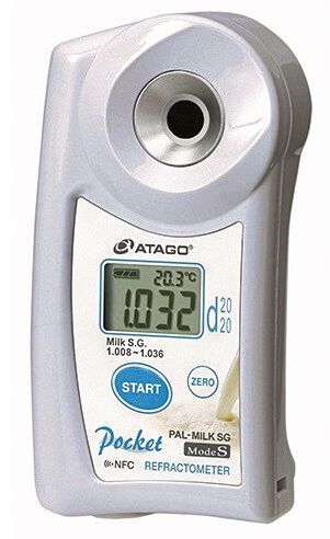 Speziell zur Messung des spezifischen Gewichts von Milch bietet Atago ein digitales Refraktometer
