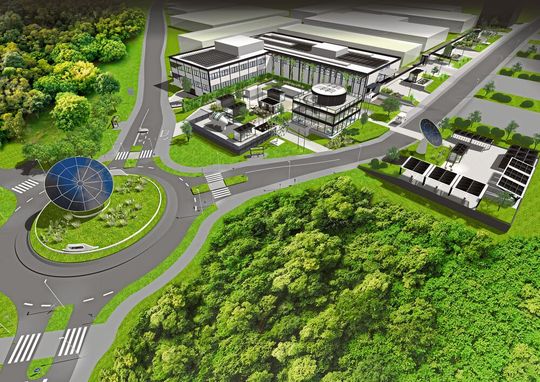 Der All-Electric-Society-Park in Blomberg: Hier können Besucher ab dem 1. September 2023 live erleben, wie Energie gewonnen, gespeichert, verteilt und der Energieverbrauch optimiert wird.(Bild:  Phoenix Contact)