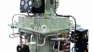 Der Hochdruck-Stickstoffbooster Sauer Tornado WP3325 B3-5 in ATEX-konformer Ausführung für explosionsgefährdete Bereiche. (J.P. Sauer & Sohn Maschinenbau)