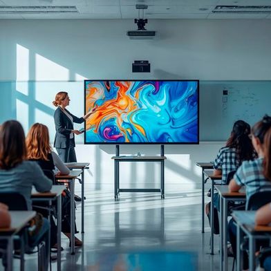 TD Synnex Maverick erweitert das Portfolio mit Optoma. Die visuellen Lösungen des Herstellers eignen sich unter anderem für Bildungseinrichtungen.  (Bild: Canva / KI-generiert)