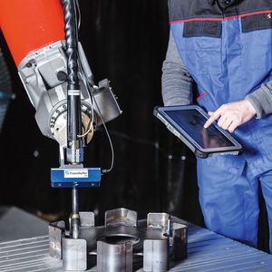 Das Fraunhofer-IPA realisiert nicht nur MRK-Anwendungen für Leichtbauroboter, sondern auch für Industrieroboter mit hohen Traglasten.