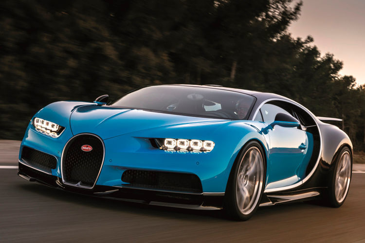 Aber nicht mehr lange: Der Bugatti Chiron soll aus dem Stand in 2,5 Sekunden auf 100 km/h sprinten. Ab September wird er ausgeliefert. (Bugatti)