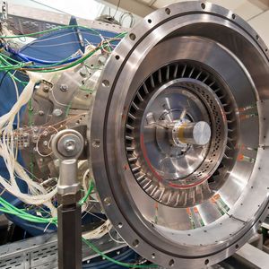 Blick in den Turbinenprüfstand