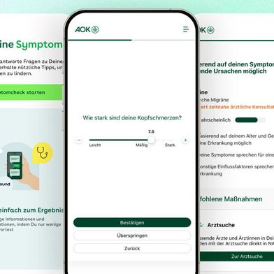 Der Symptom Check hilft Nutzerinnen und Nutzern, die richtige Anlaufstelle zu finden und kann dadurch das Gesundheitssystem entlasten. (Bild: XUND)