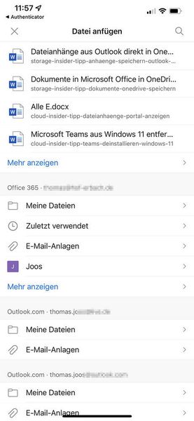Dateianhänge in Outlook verwalten.  (Joos)