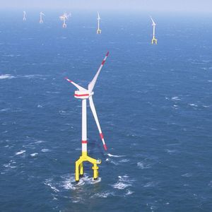 „BARD Offshore 1“:  zwölf Windkraftanlagen speisen seit Mitte Mai 2011 Strom ins Netz ein. 