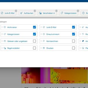Anpassen der Ansicht in Outlook Web App.(Bild:  Joos)