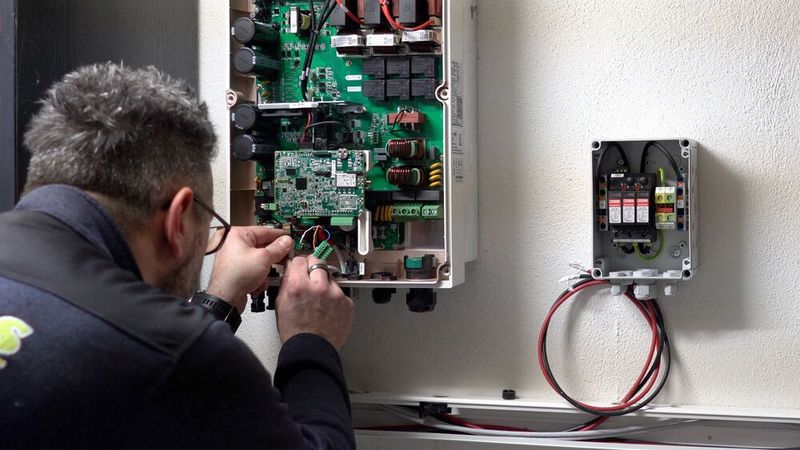 Einrichtung eines Wechselrichters einer Solaranlage  (© ESS Kempfle)