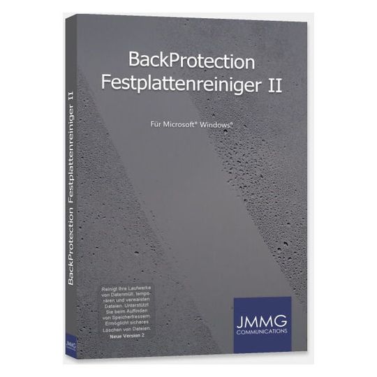 Der BackProtection Festplattenreiniger II schafft Ordnung auf der Festplatte.(Bild:  JMMG Communications)