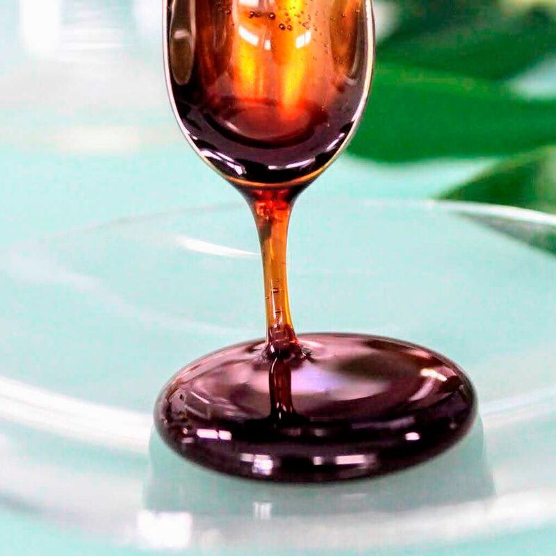 Aus Oliventrester lassen sich hochwertige Komponenten gewinnen. Der Rohextrakt erinnert an dunklen Honig.