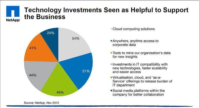 Abbildung 11: In diese Bereiche fießen die IT-Investitionen. (Bild: NetApp)