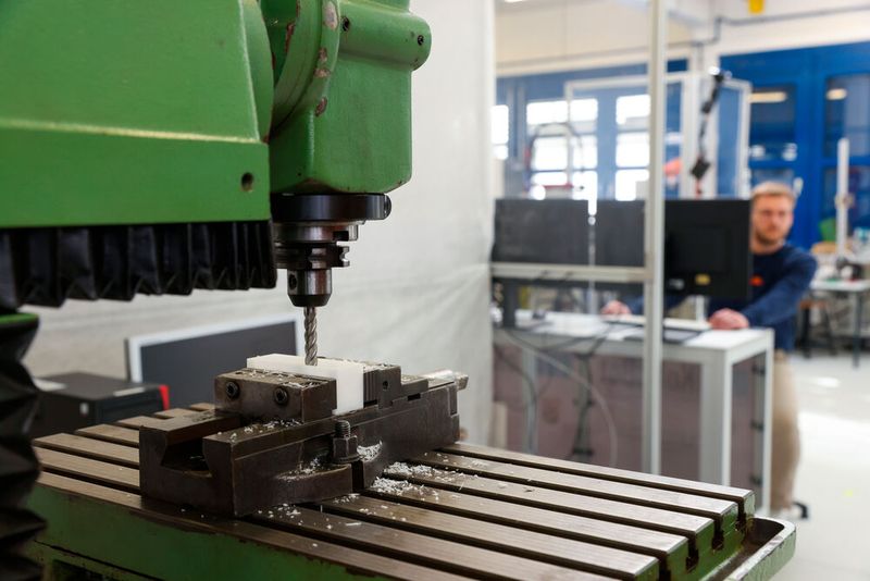 Geometrische Features eines Bauteils können mit Hilfe moderner Industrie-4.0-Paradigmen direkt aus dem CAD heraus gefertigt werden. Das spart zeitaufwändige Programmierarbeit. (Bild: A. Sell/Smartfactory-KL)