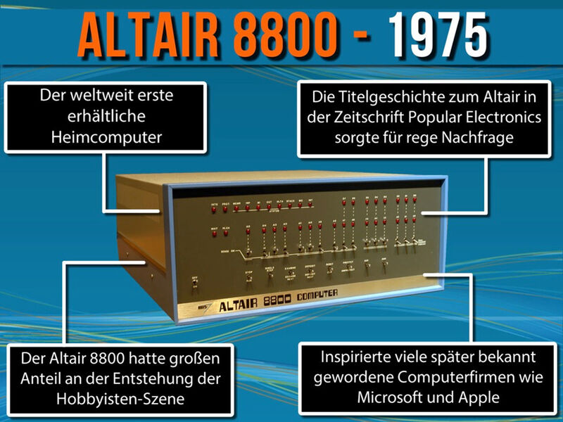 `Die Geschichte des Entwicklungskits´von element14: Altair 8800 (Bild: element14)