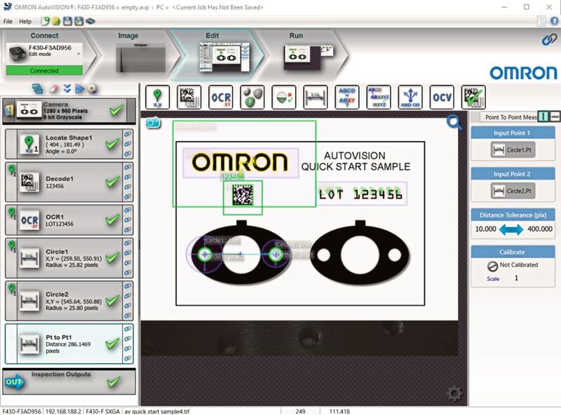 AutoVision, die intuitive Web-basierte Konfigurationssoftware für Codelesung und Qualitätskontrollen. (Bild: Omron)