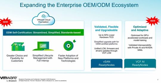 Künftige können sich ODM-Partner selbst zertifizieren können.(Bild:  Broadcom/Matzer)