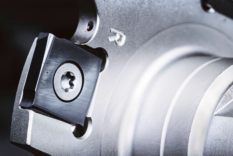 Zum Marktstart wird der Eckradius der Wendeschneidplatten (WSP) für den „Maximill – Slot-Snhx“ bei 0,8 Millimetern liegen. Die WSP sind außerdem hochpräzise geschliffen. Die Scheibenfräser können so Werkstoffe der Klassen P, M und K bearbeiten. Fehler bei der WSP-Befestigung sollen kaum möglich sein. (Bild: Ceratizit)