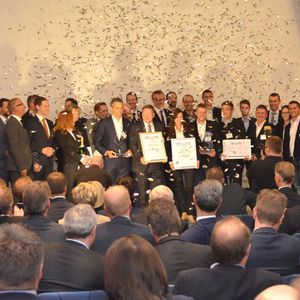 Ebenso freuten sich die Kollegen der Josef Paul GmbH aus Passau, die Platz eins in der Kategorie Nutzfahrzeuge belegten.(Foto:  Rehberg)