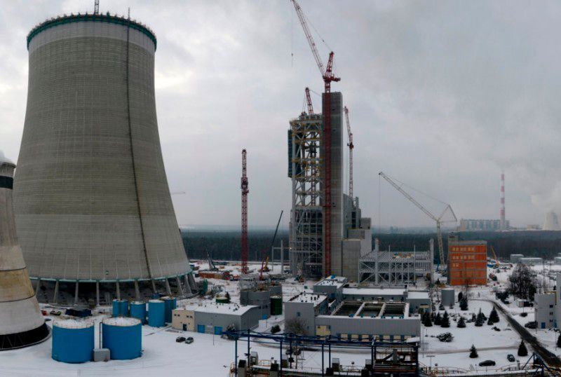 In Jaworzno, at the construction site of the new 910 MW block, advanced construction and assembly works are underway. (Tauron)