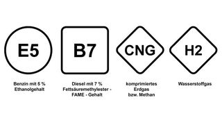 Neue Kraftstoffsymbole sollen die Sprachbarriere beim Tanken einreißen. (DIN)
