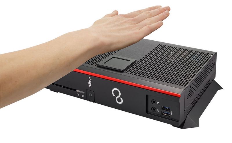 Hier ist ein Fujitsu-Thin-Client der Familie 