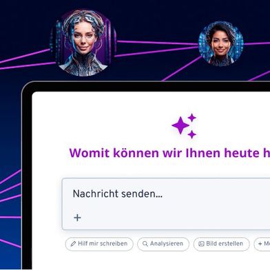 Eine zentrale Komponente von Momentum, dem KI-Ökosystem von Ionos, ist das Momentum Team. Mit ihm soll eine Suite intelligenter AI-Assistenten für die Automatisierung alltäglicher Aufgaben entstehen. (Bild: Ionos)