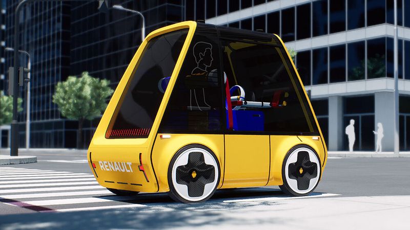 Es steht auf einer Skateboard-Plattform mit einem Akku zwischen den Achsen. (Bild: Ryan Schlotthauer)