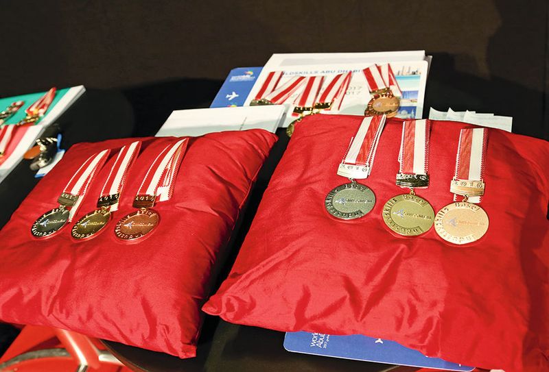 Medaillen für die Gewinner der Industryskills 2016. (Anne Richter, SMM)