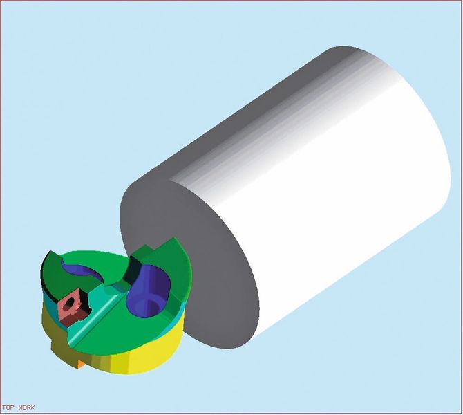 Bild 2b: Der Durchmesser beträgt jeweils 36 mm, die Bearbeitungszeit bei Bauteil a 9,8 min, bei Bauteil b 18,5 min.  (Bild: Sandvik)