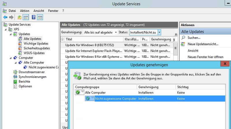 WSUS lädt die konfigurierten Updates basierend auf den vorgenommenen Spracheinstellungen, Produkten und Klassifizierungen aus dem Internet herunter, installiert diese aber nicht automatisch. Erst wenn ein Administrator einen Patch genehmigt, installiert Windows diesen Patch auf Computern.  (Bild: Archiv)