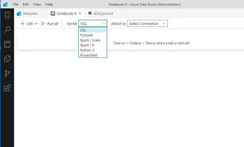 Erstellen von neuen Notebooks im Azure Data Studio. (Joos/Microsoft (Screenshot))