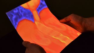 Das Flexpad der Uni Saarland ist ein beweglicher Bildschirm aus Papier. (Uni Saarland)