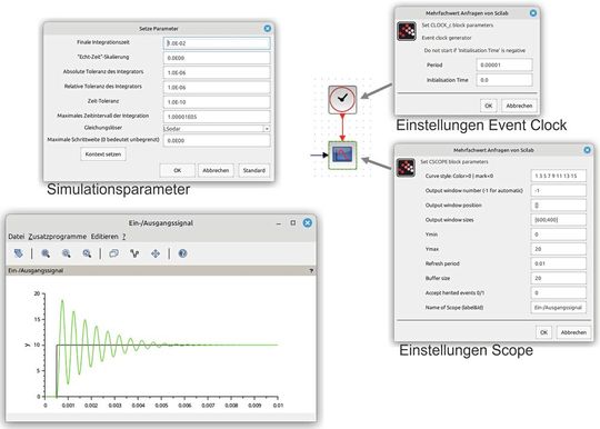 Bild 4: Simulationsparameter in Xcos.(Bild:  Prof. Böttcher)