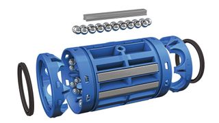 Linearkugellager wie dieses von Ewellix sind eine Variante der Linearlager. Im Gegensatz zu herkömmlichen Kugellagern besitzen Linearkugellager einen axialen Kugelumlauf. (Bild: Ewellix)