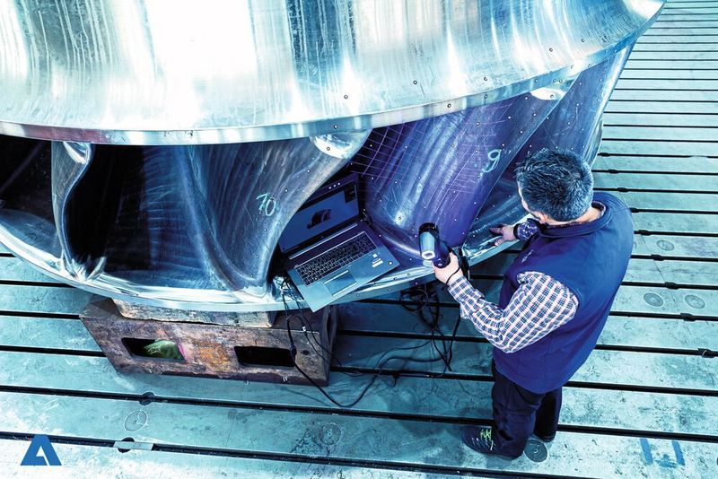 Les solutions de métrologie portables permettent le contrôle qualité de tous types de pièces, même les plus volumineuses. (Andritz Hydro GmbH)