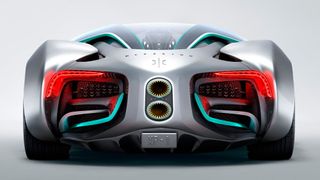 Eindrucksvoll ist das futuristisch gezeichnete Heck des Hyperion XP-1. (Bild: Hyperion)