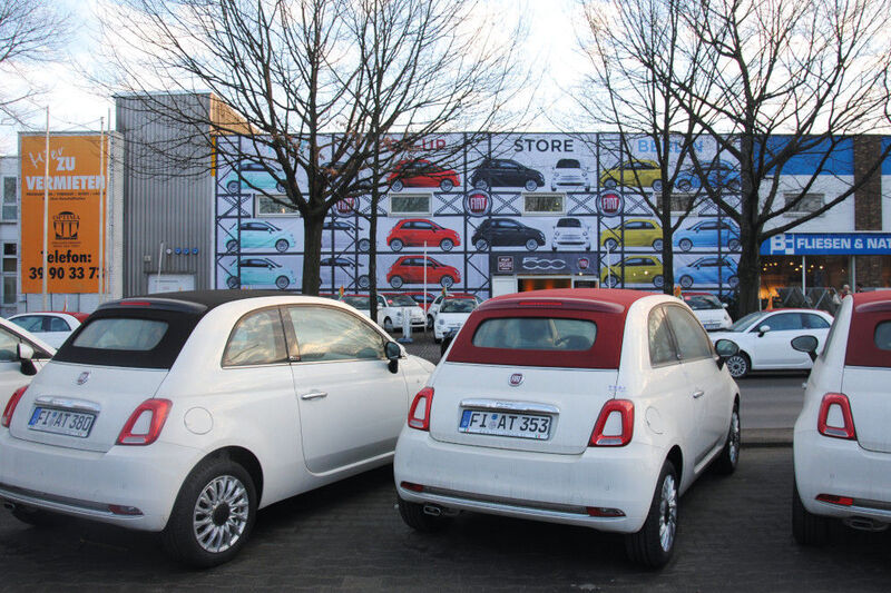 2017 eröffnete die König-Gruppe den ersten Fiat-Pop-up-Store in Berlin Spandau. (Baeuchle)