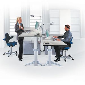 Unser Körper braucht Abwechslung - gerade wenn wir längere Zeit konzentriert am Bildschirm arbeiten. Deshalb sollten wir darauf achten, dynamisch zu sitzen und gerade deshalb ist es so sinnvoll, abwechselnd auch im Stehen arbeiten zu können