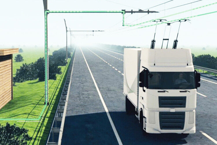 In den USA arbeitet Siemens an einer Autobahnstrecke, auf der Lkw ausschließlich mit Strom angetrieben werden. Dieser soll aus Oberleitungen auf die Fahrzeuge übertragen werden, ähnlich wie bei Straßenbahnen. (Foto: Siemens)