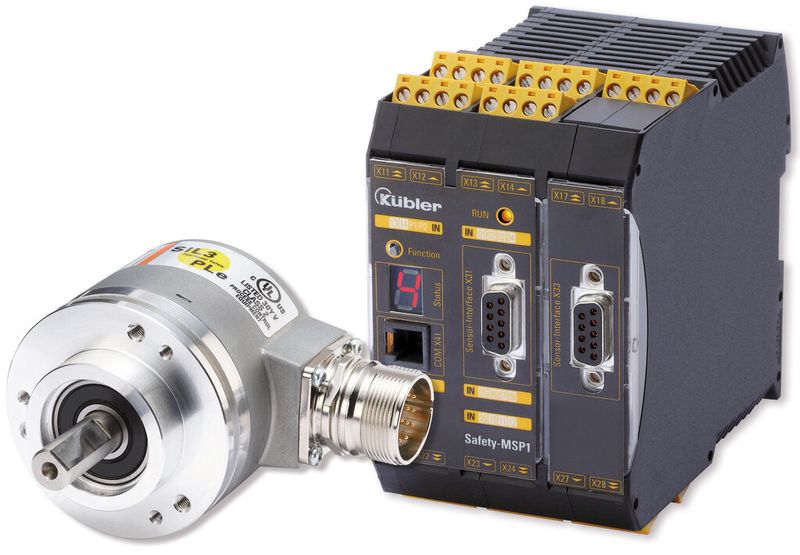 Sendix SIL Drehgeber und Safety Modul MSP1 bilden ein effektives System für Funktionale Sicherheit. (Bilder: Kübler)