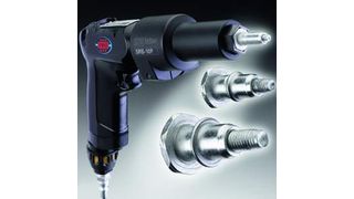 Bild 1: Die Kombination aus Schraubniet und Setzgerät ermöglicht die wirtschaftliche und sichere Verbindung von strukturellen Bauteilen. (Archiv: Vogel Business Media)