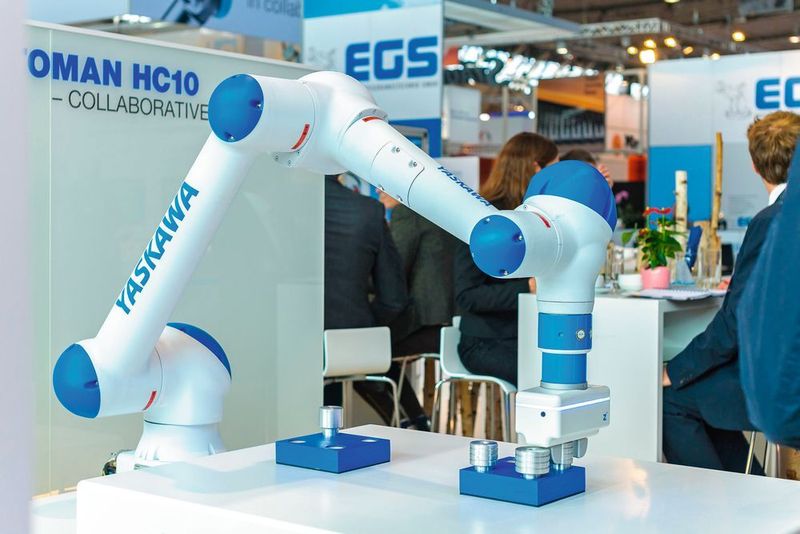 Ohne Roboter gehts in Sachen Produktions- und Montageautomatisierung, Zuführtechnik und Materialfluss, Rationalisierung durch Handhabungstechnik und Industrial Handling kaum noch.  (Motek)