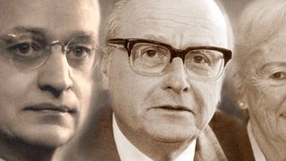 Jakob, Walter und Rosemarie Preh (v.l.). Jakob Preh war der Gründer des Unternehmens, Walter sein Sohn, Rosemarie dessen Frau. (Preh)