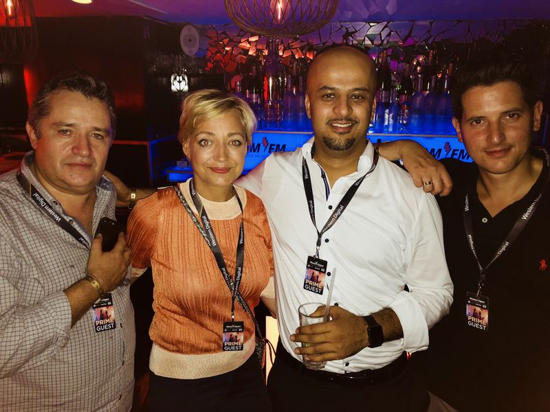 (v. l.) Alexander Rabinowitsch, Kristina Stolze und Wikas Narander, S&K, mit Carim Moursi, Wortmann. (Bild: IT-BUSINESS)