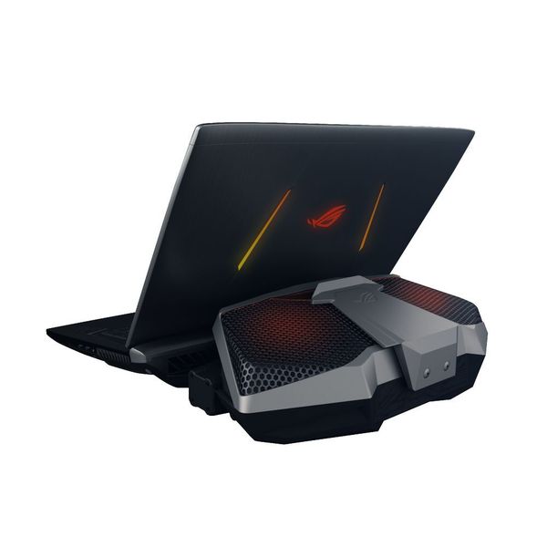 Der Docking-Fortsatz des Asus ROG GX800 enthält Wärmetauscher für die Wasserkühlung des SLI-Notebooks. (Bild: Asus)