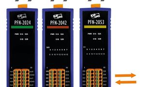 Profinet kompakt - Buskoppler und I/Os auf 33 mm: Zur Auswahl stehen verschiedene Module der PFN-2000 Serie mit analogen und digitalen Ein- und Ausgängen. (ICPDAS-Europe)