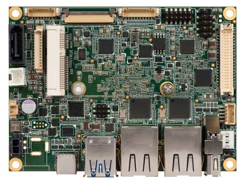 INDUSTRIAL PICO-ITX -Intel® 5th Gen. Atom™, Celeron® and Pentium® Processors -Compact design for size-sensitive devices in harsh environments -Low Power CPUs 6 to 12 Watt TDP -Enhanced Intel HD Graphics Generation 9 -Long life components for 24/7 embedded use -Smallest SBC computing and connecting device -Extended Temperature variants (Congatec AG)