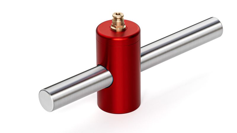 Feststellpatronen von Doma‑Tech Mainardi AG arbeiten nach dem Prinzip der form- bzw. kraftschlüssigen Klemmung. Sie ermöglichen das Halten von Pneumatikzylindern und Rundstangen in beliebiger axialer Position.(Bild:  Doma‑Tech Mainardi AG)