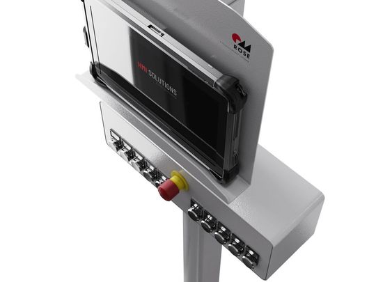 Standsäulen als Halterung für Panel PC und mobile Endgeräte zählen ebenfalls zum Produktprogramm von Rose.(Bild:  Rose Systemtechnik)