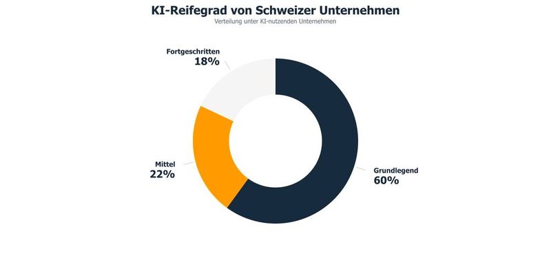Der KI-Reifegrad ist nur bei 18 Prozent der Schweizer Unternehmen fortgeschritten. (Bild: AWS)