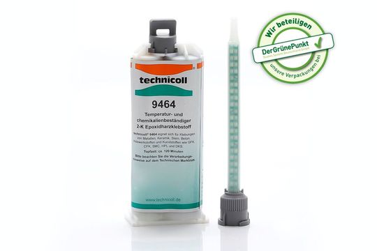 Technicoll 9464 für chemisch und thermisch belastete Strukturklebungen von Ruderer ist ein 2-K-Epoxidharzklebstoff für Transport, Fahrzeugbau, Luftfahrt, Elektronik und Composite-Anwendungen. (Bild:  Ruderer)